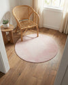 Seychelles Stripes Collection Area Rug - Mahe (Pink) Round Pink  lifestyle 43