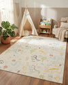 Wonder Tykes Collection Area Rug -  Abstracta Rectangle Ivory  lifestyle 3