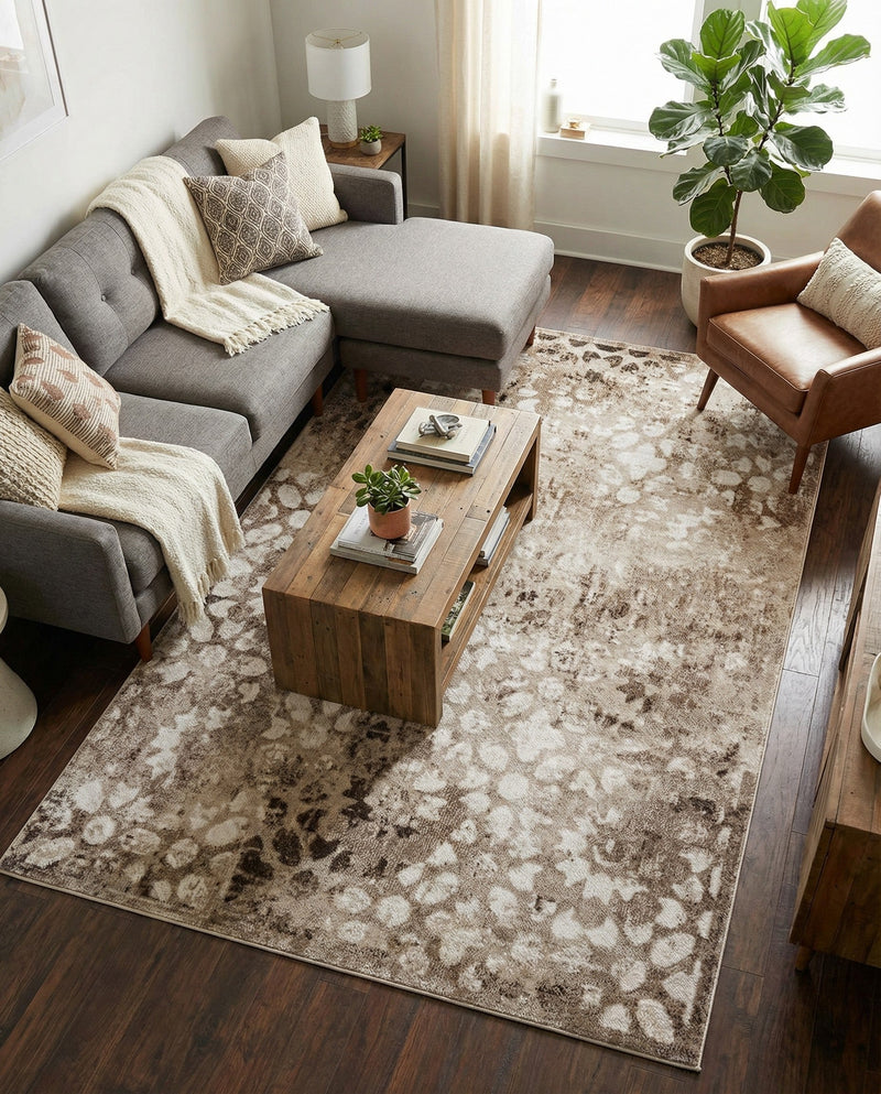 Riviera Elegance Collection Area Rug -  Vence Rectangle Brown  lifestyle 7