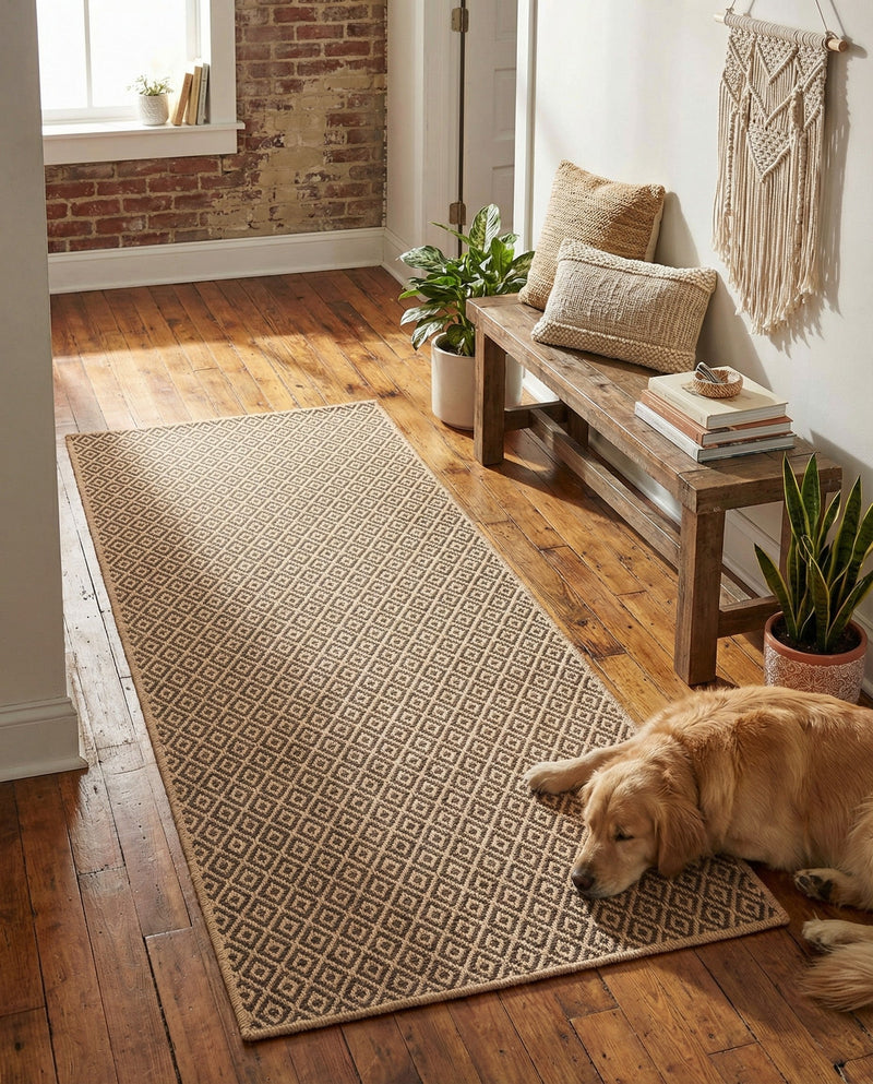 Sahara Sands Collection Area Rug -  Amarna Runner Natural and Brown  lifestyle 41