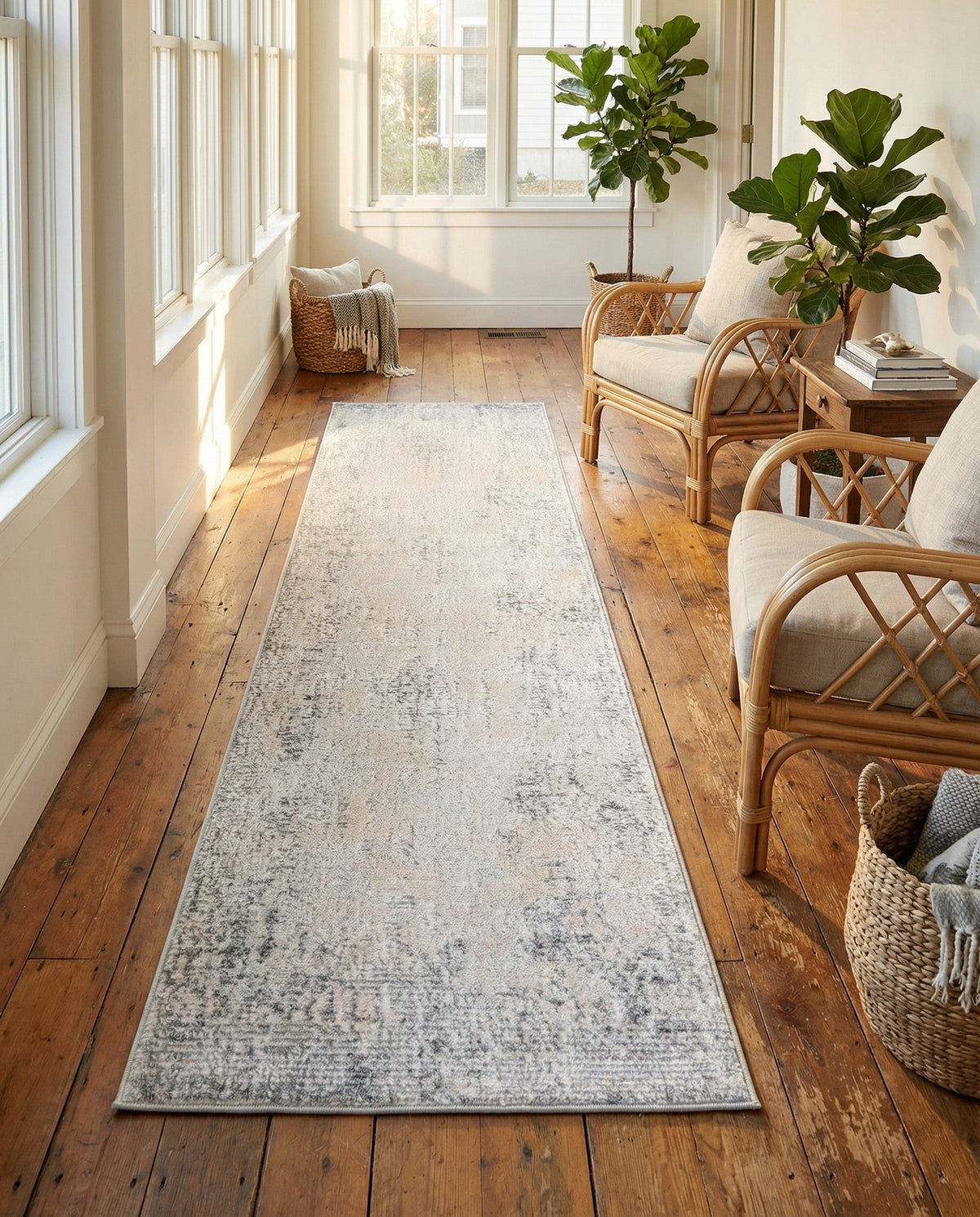 Aegean Elegance Collection Area Rug -  Ithaca Runner Gray  lifestyle 91