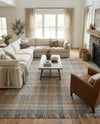 Sustainable Grid Indoor-Outdoor Oasis Collection Area Rug - Savannah Rectangle Desert Gray  lifestyle 68