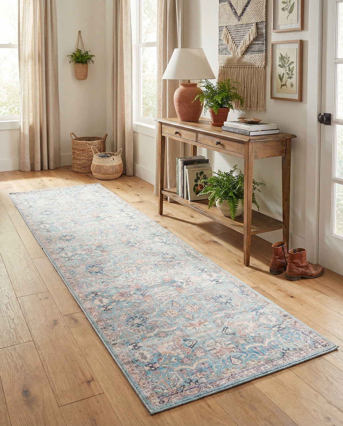 Vintage Memories Collection Area Rug -  Memories Runner Blue  lifestyle 137