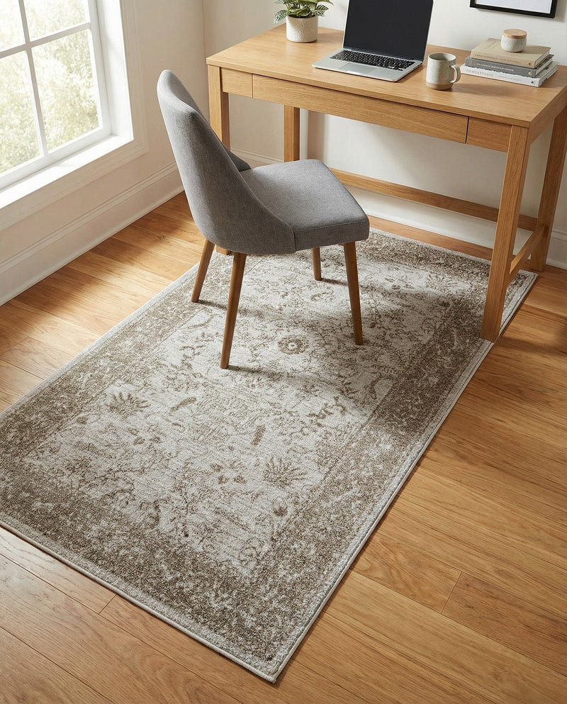 Horizon Collection Area Rug -  Apex (Light Gray) Rectangle Light Gray  lifestyle 6