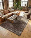 Riviera Elegance Collection Area Rug - Antibes (Brown) Rectangle Brown  lifestyle 27