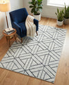 Garden Maze Retreat Collection Area Rug -  Topiarytrail Rectangle White  lifestyle 24