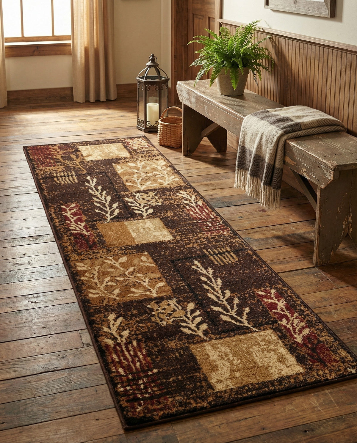 Bistro Lounge Collection Area Rug -  Affogato Runner Brown  lifestyle 170