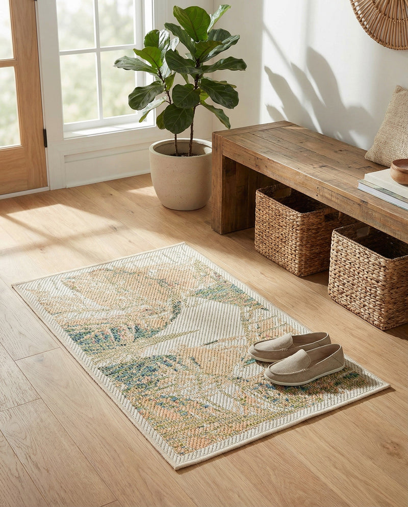 Coastal Terrace Collection Area Rug -  Driftwood Rectangle Ivory  lifestyle 17