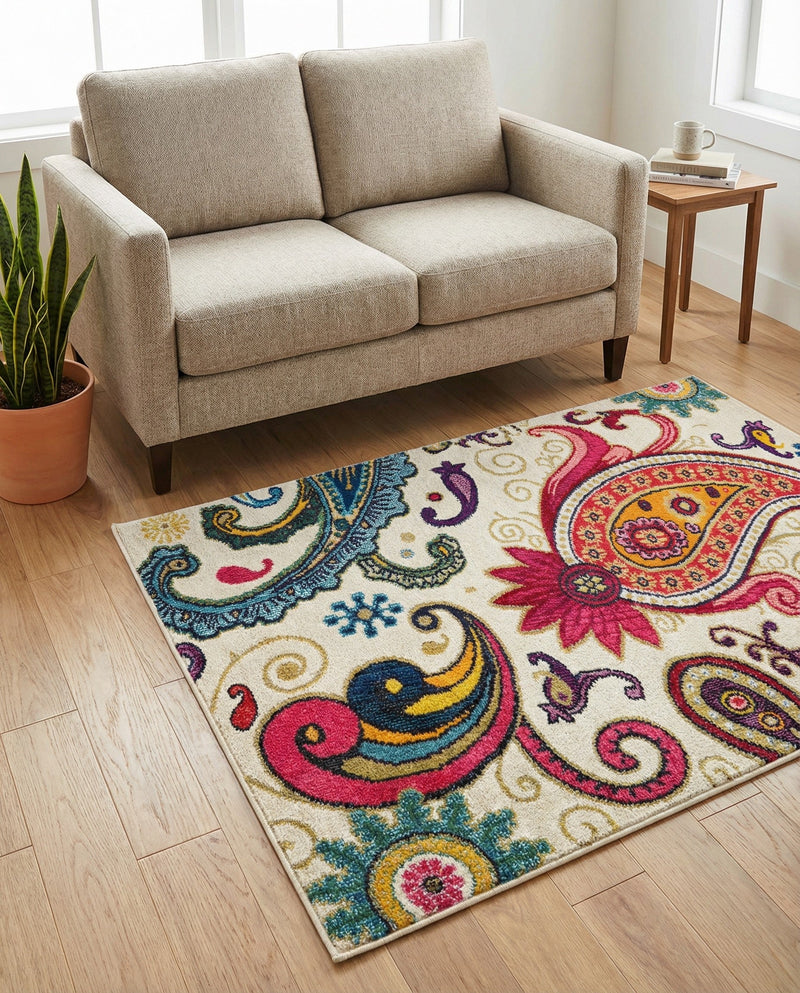 Marrakesh Elegance Collection Area Rug -  Beni Rectangle Cream  lifestyle 15