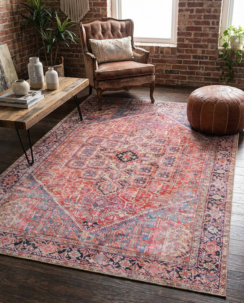 Heritage Elegance Collection Area Rug -  Alhambra Rectangle Red  lifestyle 10