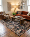 Neptune Elegance Collection Area Rug -  Galatea (Black) Rectangle Black  lifestyle 17