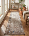 Zagros Shades Collection Area Rug -  Yasuj Runner Gray Brown  lifestyle 67