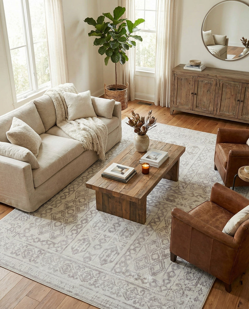 Cambridge Classics Collection Area Rug - Trinity (Cream) Rectangle Cream  lifestyle 4