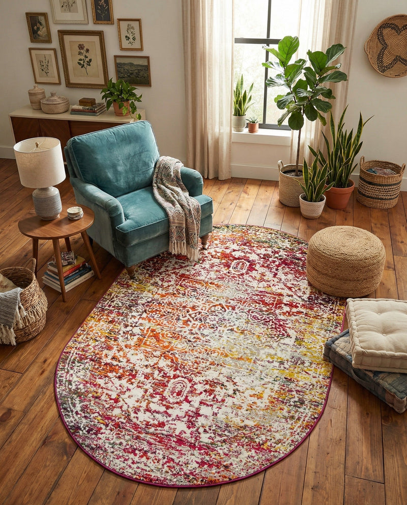 Georgetown Rugs Collection Area Rug - Dupont (Multi) Oval Multi  lifestyle 76