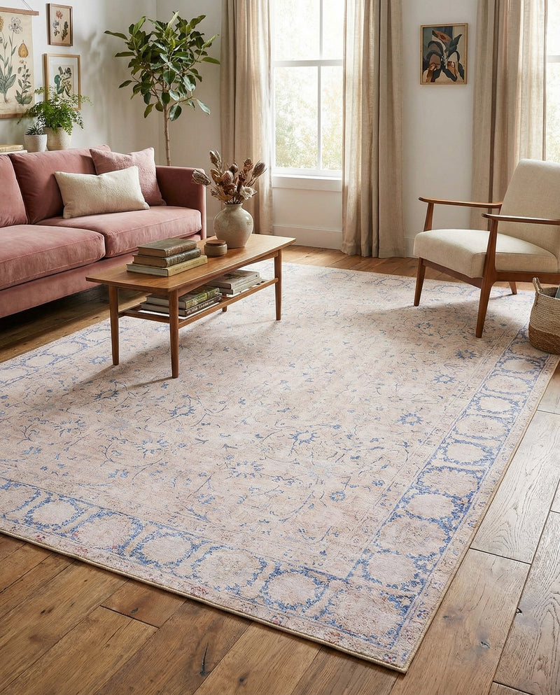 Heritage Elegance Collection Area Rug -  Nijo Rectangle Beige  lifestyle 4