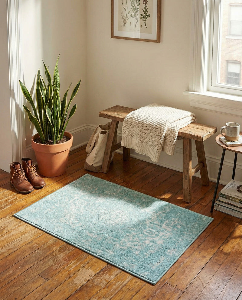 Georgetown Rugs Collection Area Rug - Dupont (Aqua) Rectangle Aqua  lifestyle 5
