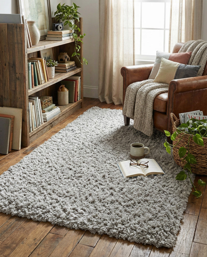Eternal Plush Oasis Collection Area Rug -  Tranquility (Ash) Rectangle Ash  lifestyle 12