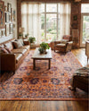 Geneva Terrace Collection Area Rug -  Lausanne Rectangle Orange  lifestyle 39