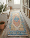Savannah Threads Collection Area Rug - Charleston Runner Orange Yellow  lifestyle 47