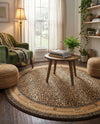 Savannah Sojourn Collection Area Rug -  Limpopo Round Brown  lifestyle 74