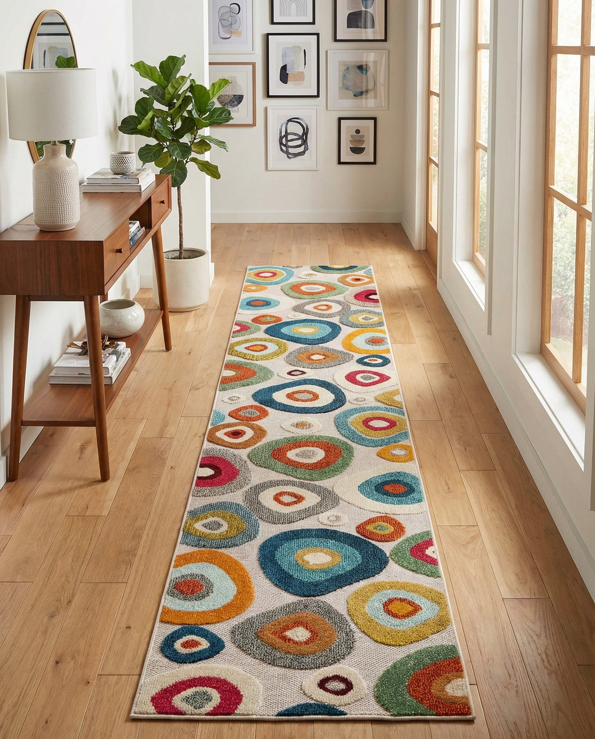 Outdoor Marrakesh Collection Area Rug -  Chefchaouen Runner Multi Beige  lifestyle 119