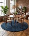 Alpine Plush Collection Area Rug -  Cortina (Marine Blue) Round Marine Blue  lifestyle 68