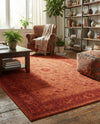 Horizon Collection Area Rug -  Apex (Rust Red) Rectangle Rust Red  lifestyle 19