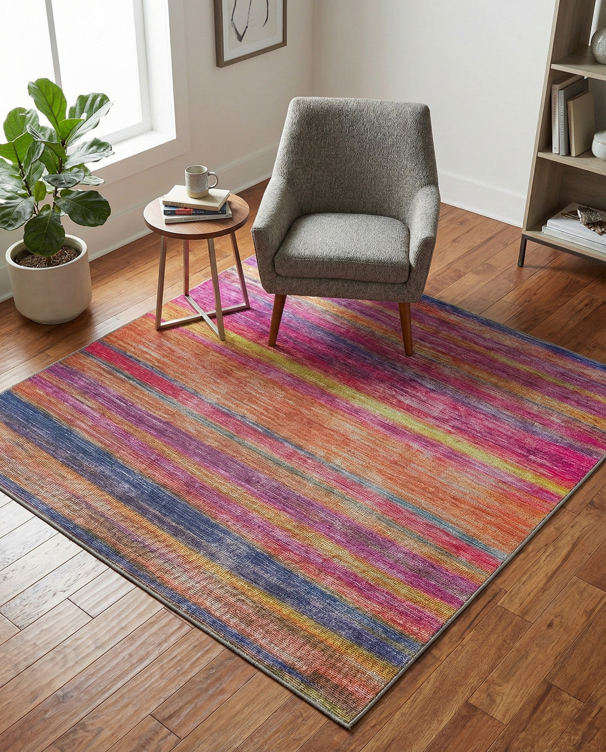 Sahara Essence Collection Area Rug - Oasis (Multi) Square Multi  lifestyle 89