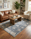 Cascade Range Collection Area Rug -  Shasta (Blue) Rectangle Blue  lifestyle 28