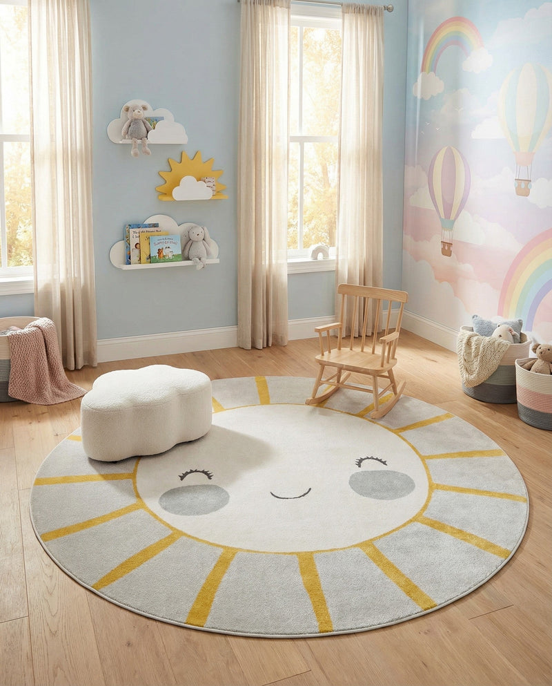 Wonder Tykes Collection Area Rug -  Twirl Round Gray  lifestyle 12