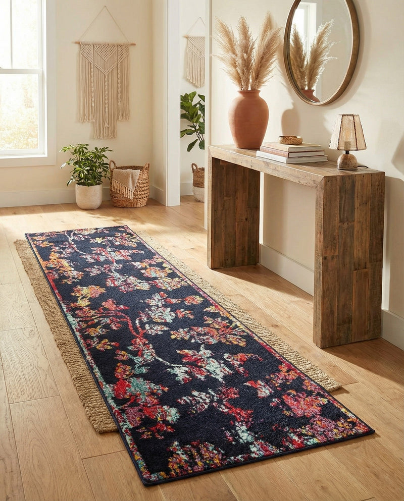 Brighton Terrace Collection Area Rug -  Roedean Runner Navy Blue  lifestyle 45
