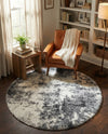 Cozy Haven Shag Collection Area Rug -  Tranquility (Smoke Gray) Round Smoke Gray  lifestyle 61