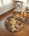 Bistro Lounge Collection Area Rug -  Piccolo Round Beige  lifestyle 80