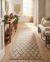 Lattice Gardens Collection Area Rug -  Bloomfield (Beige and Light Brown) Runner Beige and Light Brown  lifestyle 77