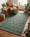 Savannah Weave Collection Area Rug - Serengeti Rectangle Hunter Green  lifestyle 54