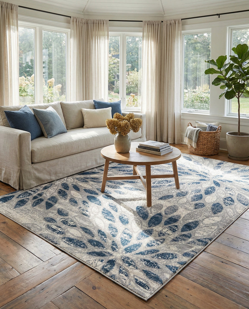 Savannah Elegance Collection Area Rug -  Riverfront Rectangle Gray  lifestyle 29