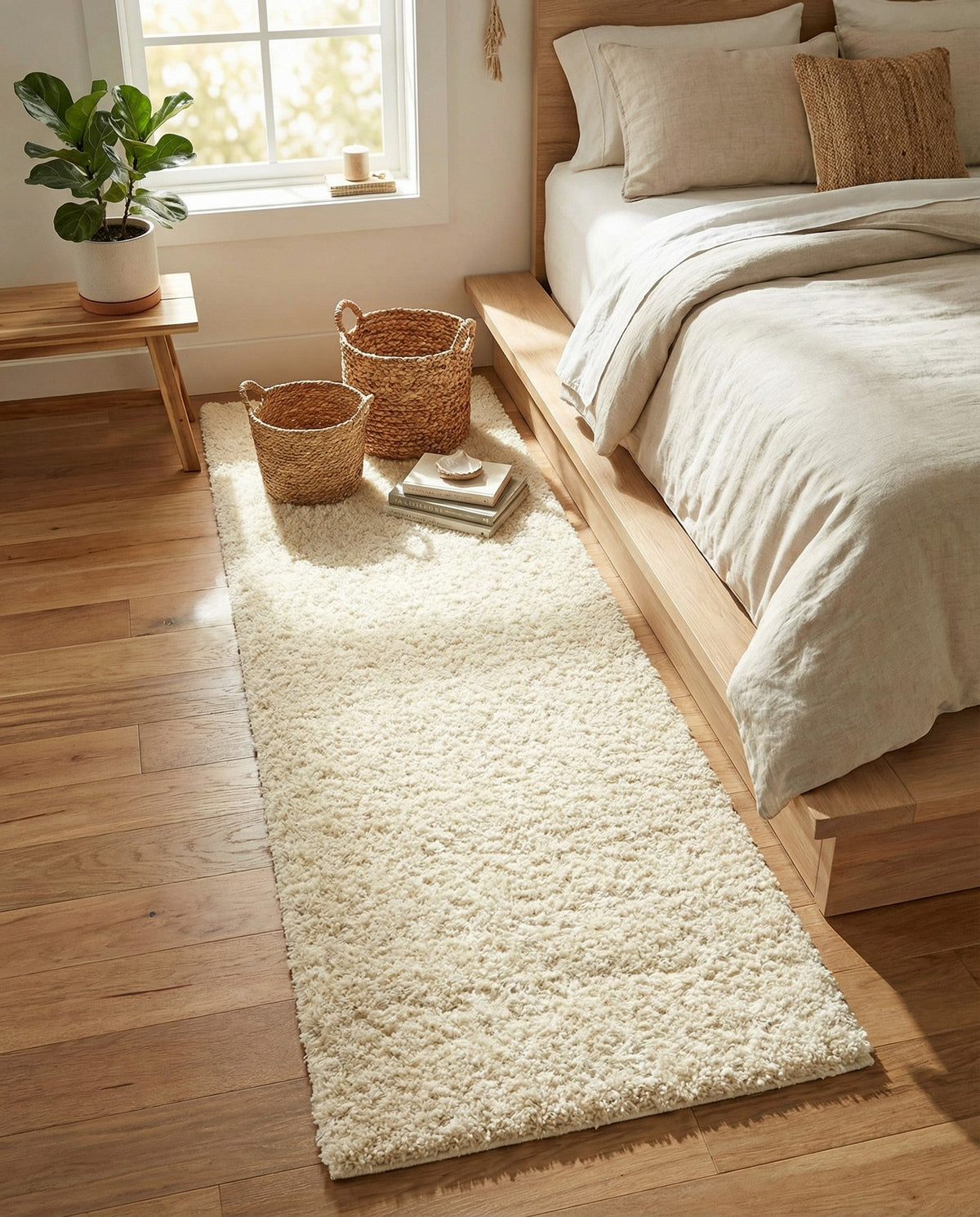 Plush Oasis Collection Area Rug - Serenity (Snow White) Runner Snow White  lifestyle 141