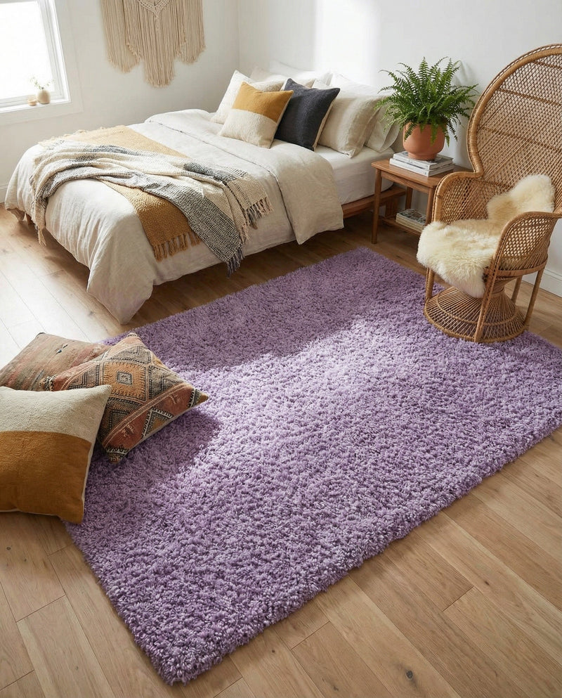 Plush Oasis Collection Area Rug - Serenity (Lilac) Rectangle Lilac  lifestyle 22