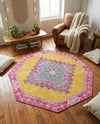 Heritage Elegance Collection Area Rug -  Winterthur (Yellow) Octagon Yellow  lifestyle 32