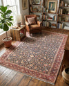 Bazaar Chic Collection Area Rug -  Tangier Rectangle Navy Blue  lifestyle 10