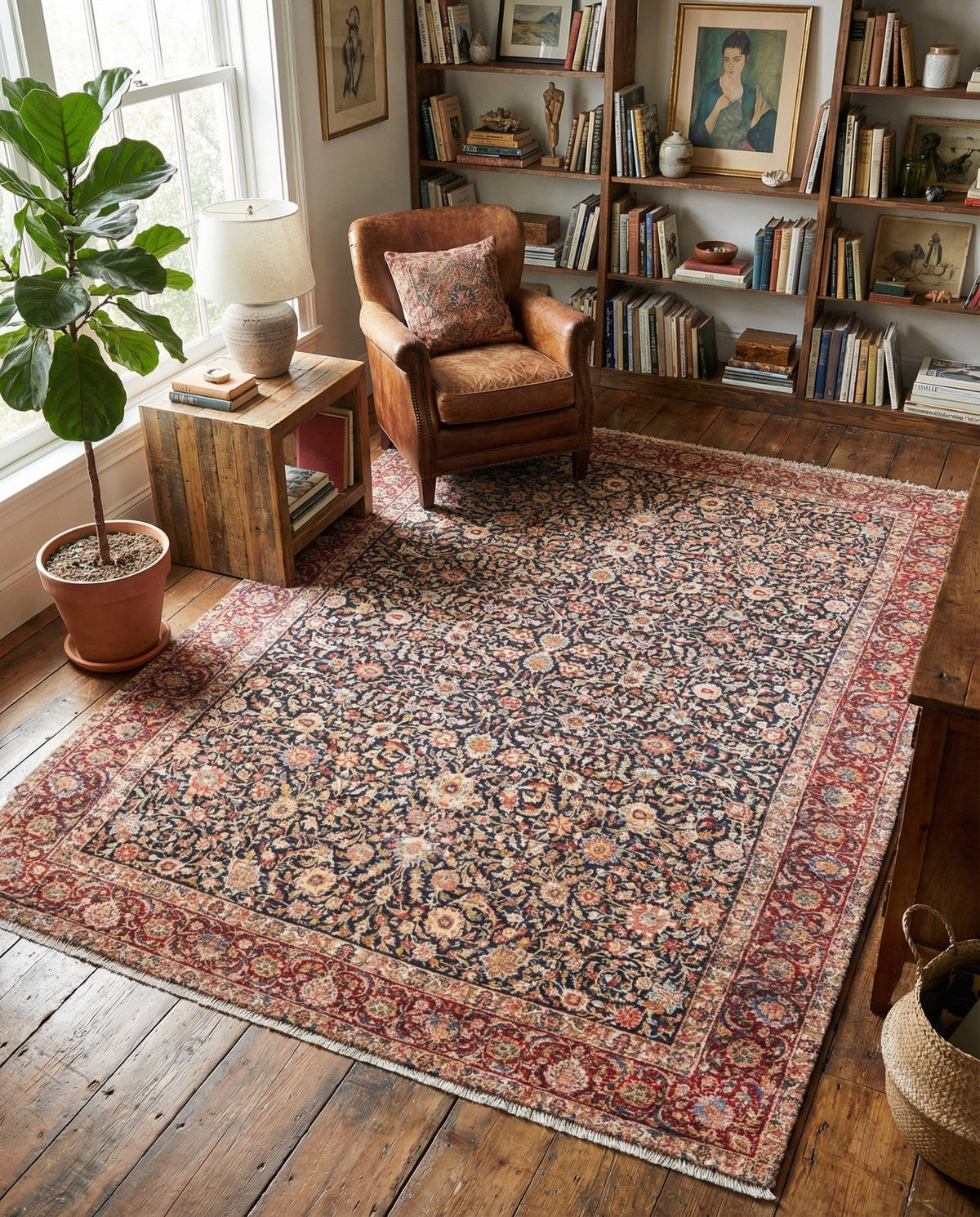 Bazaar Chic Collection Area Rug -  Tangier Rectangle Navy Blue  lifestyle 10