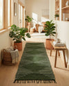 Thar Cotton Collection Area Rug - Jaisalmer (Green) Runner Green  lifestyle 75