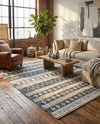 Cotton Punjab Passage Collection Area Rug - Amritsar Rectangle Ivory  lifestyle 5