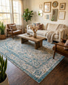 Seville Stripes Collection Area Rug - Cadiz (Light Gray) Rectangle Light Gray  lifestyle 23