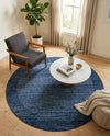 Studio Haven Collection Area Rug -  Conservatory (Navy Blue) Round Navy Blue  lifestyle 47