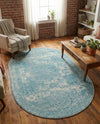 Dover Terrace Collection Area Rug -  Lagoon (Aqua) Oval Aqua  lifestyle 37