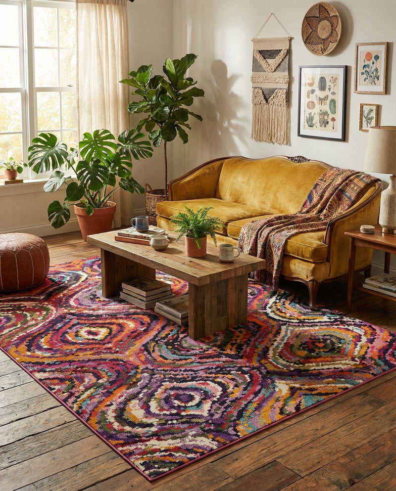 Marrakesh Elegance Collection Area Rug -  Bahia Rectangle Multi  lifestyle 9