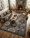 Horizon Collection Area Rug - Dawn Rectangle Gray  lifestyle 30