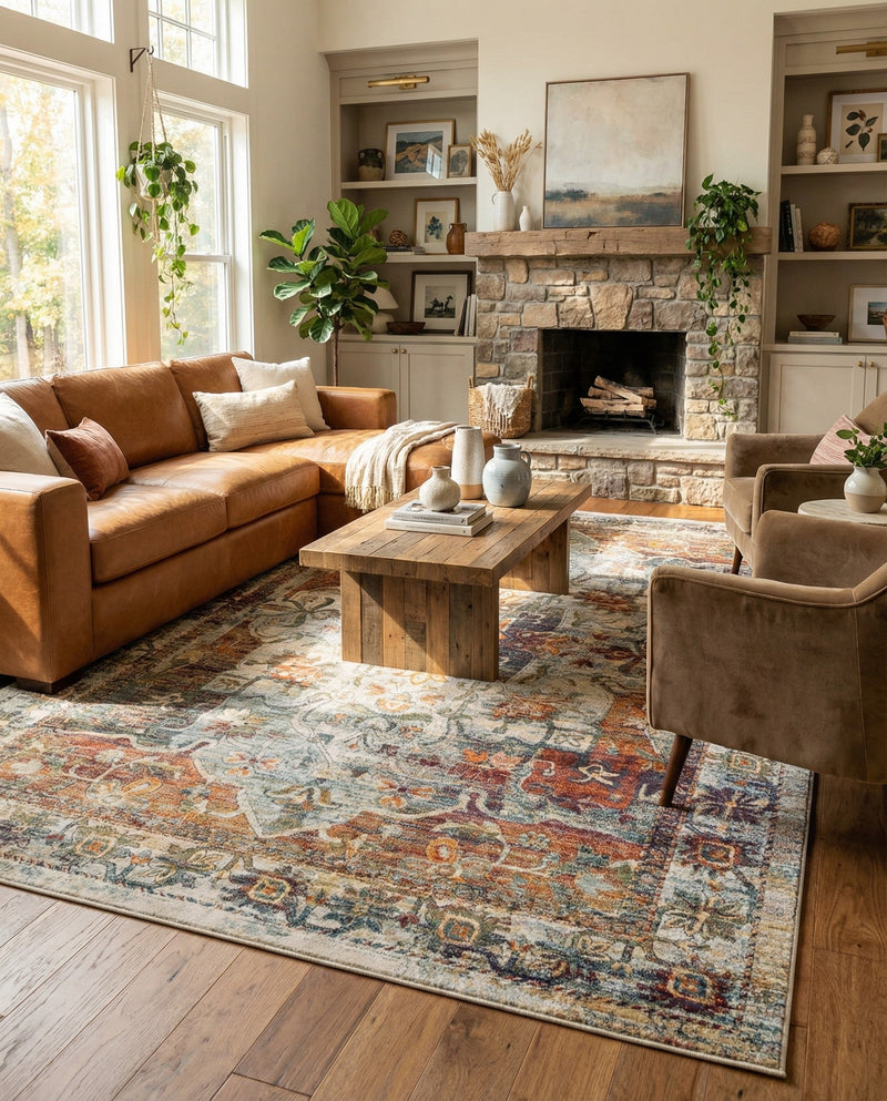 Savannah Soiree Collection Area Rug -  Everglade (Ivory) Rectangle Ivory  lifestyle 23