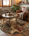Bistro Lounge Collection Area Rug -  Piccolo Round Beige  lifestyle 83